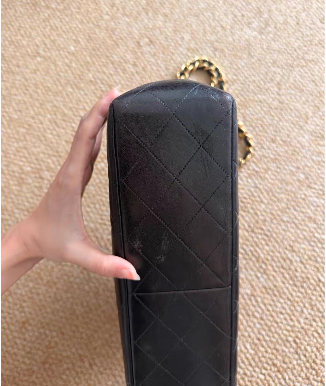 CHANEL Черная кожаная сумка через плечо, фото 4