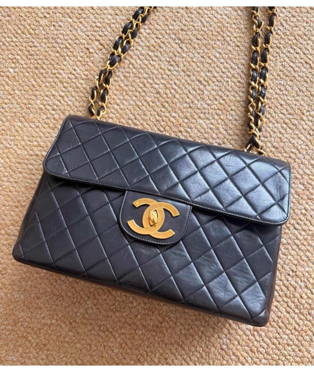 CHANEL Черная кожаная сумка через плечо, фото 2