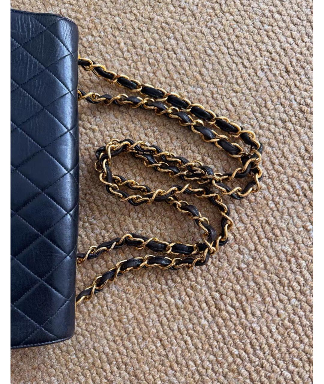 CHANEL Черная кожаная сумка через плечо, фото 8