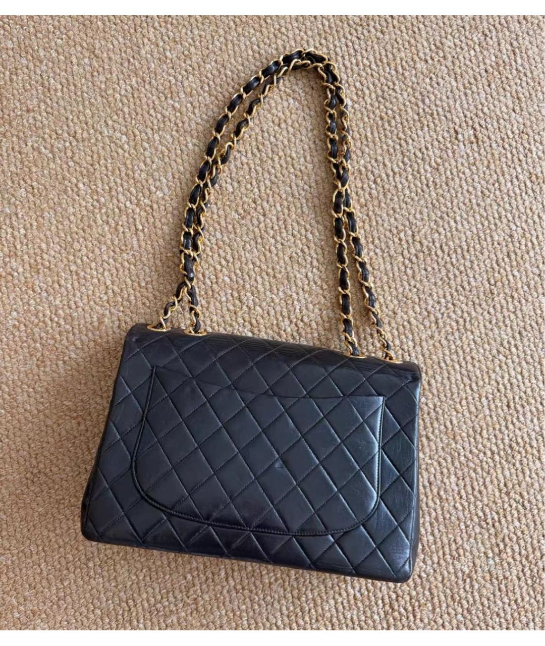 CHANEL Черная кожаная сумка через плечо, фото 6