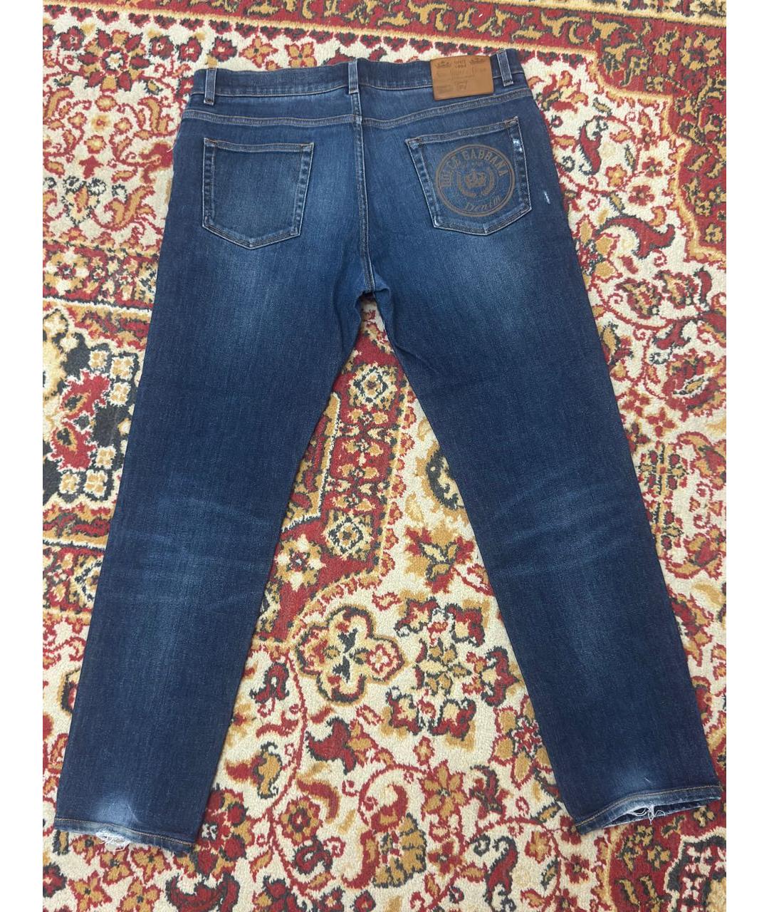 DOLCE&GABBANA Синие хлопковые джинсы скинни, фото 2