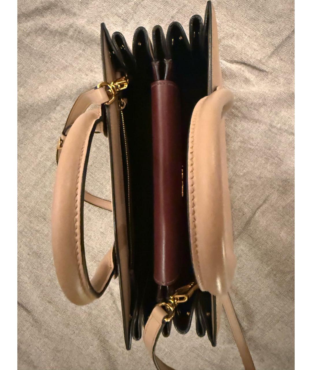 PRADA Бежевая кожаная сумка тоут, фото 4