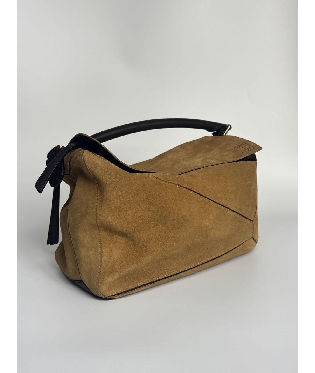 LOEWE Коричневая замшевая сумка через плечо, фото 2