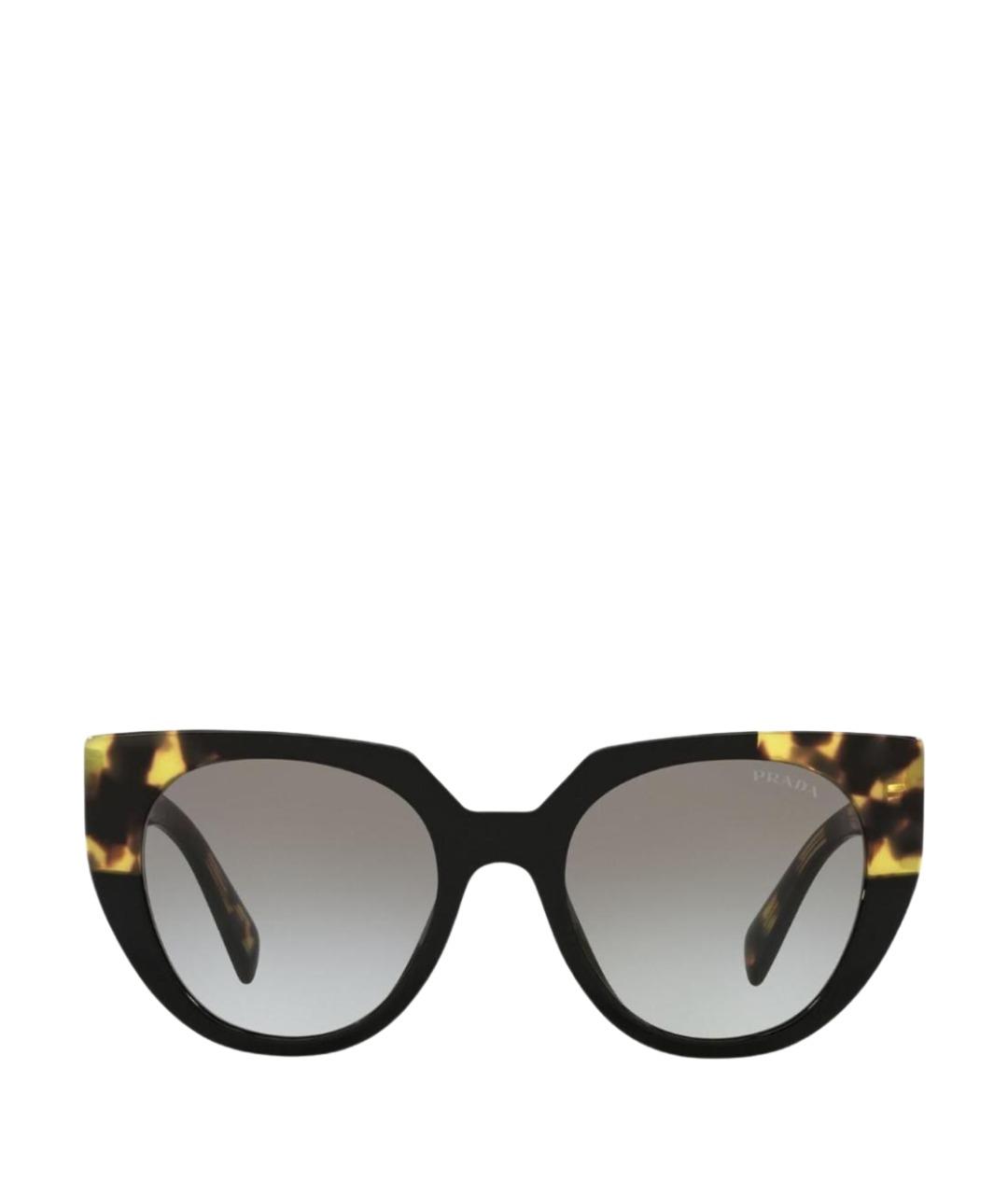 PRADA Черные пластиковые солнцезащитные очки, фото 1