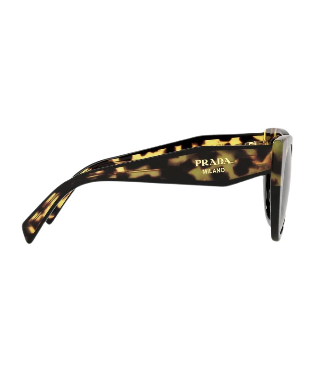 PRADA Черные пластиковые солнцезащитные очки, фото 3