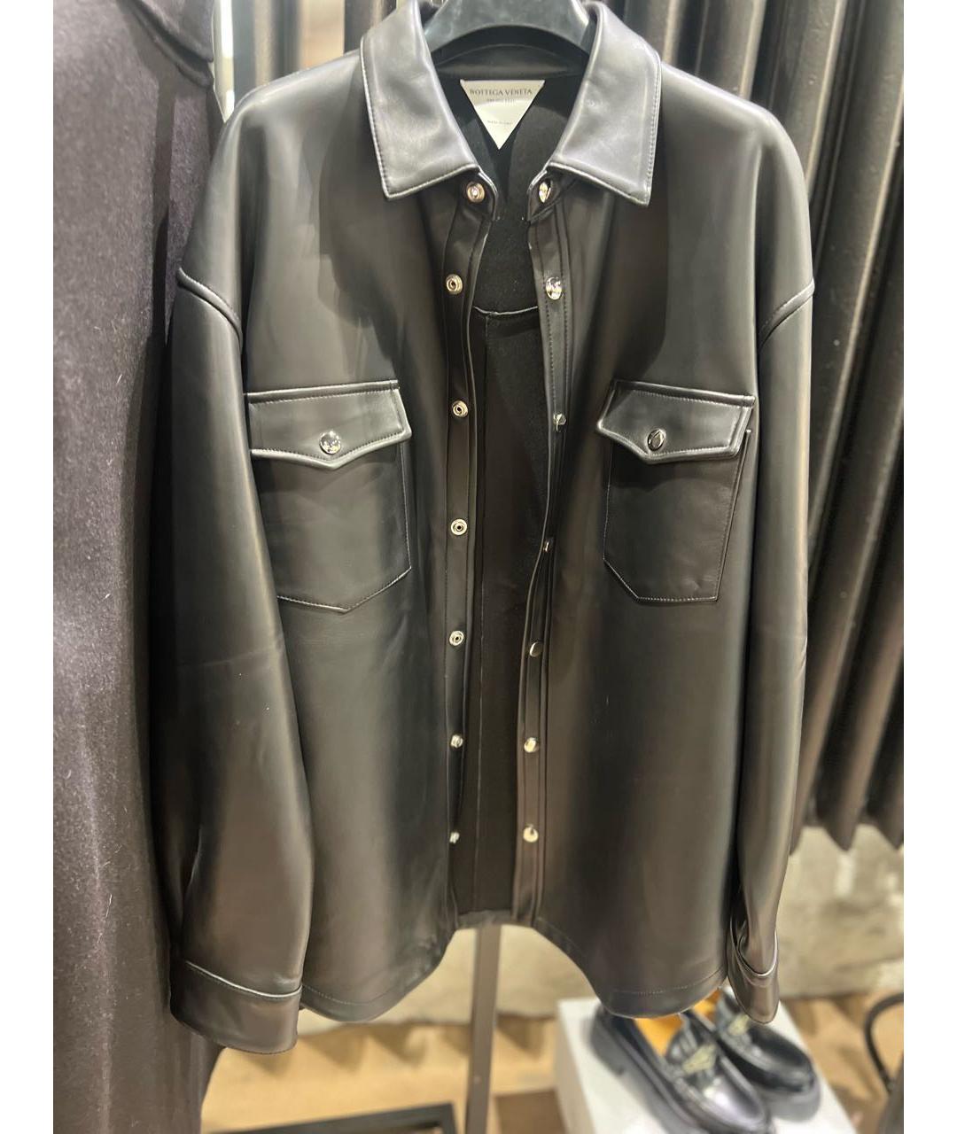 BOTTEGA VENETA Черная кожаная куртка, фото 7