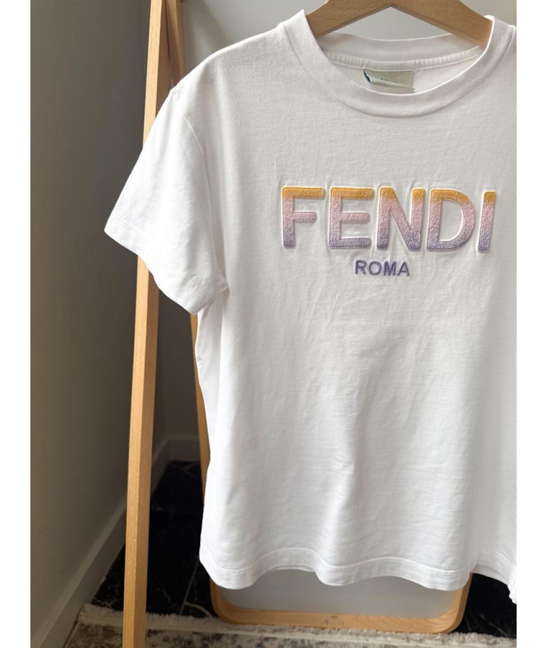 FENDI Белый хлопковый детская футболка / топ, фото 5