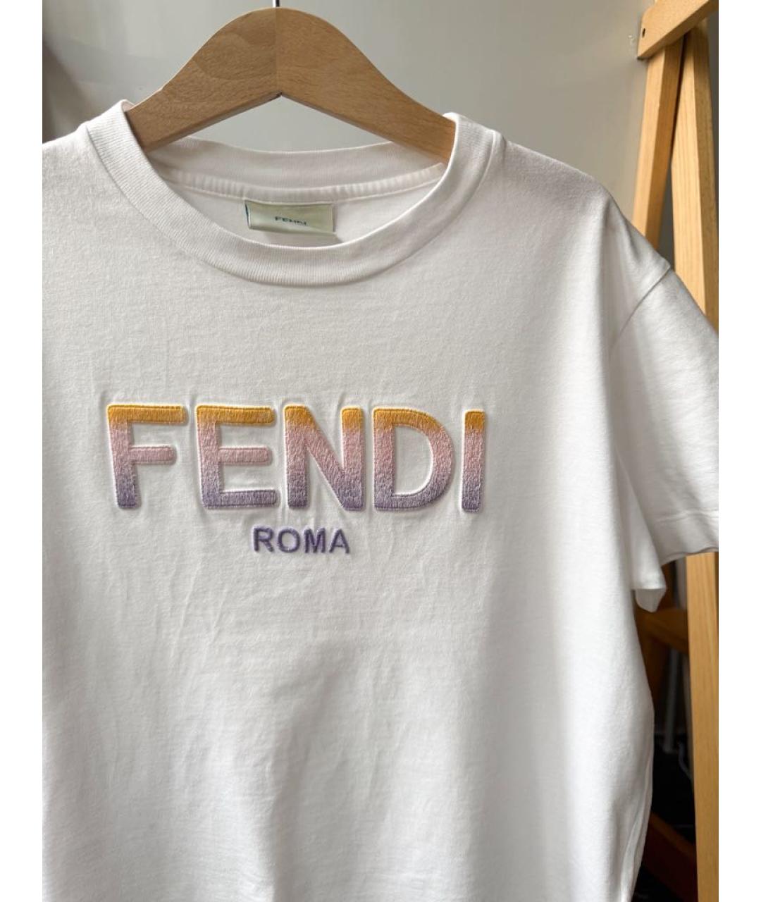 FENDI Белый хлопковый детская футболка / топ, фото 3