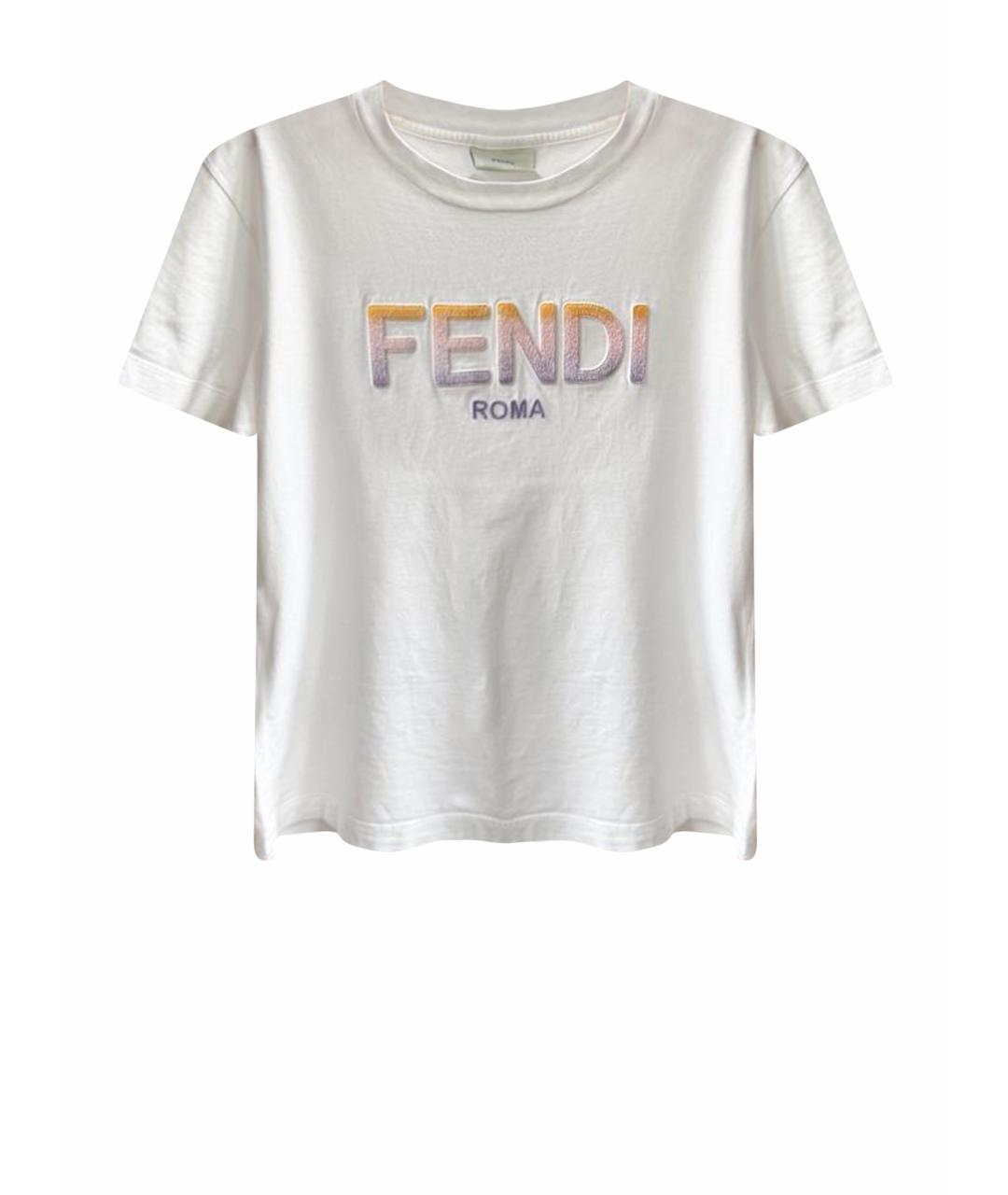 FENDI Белый хлопковый детская футболка / топ, фото 1