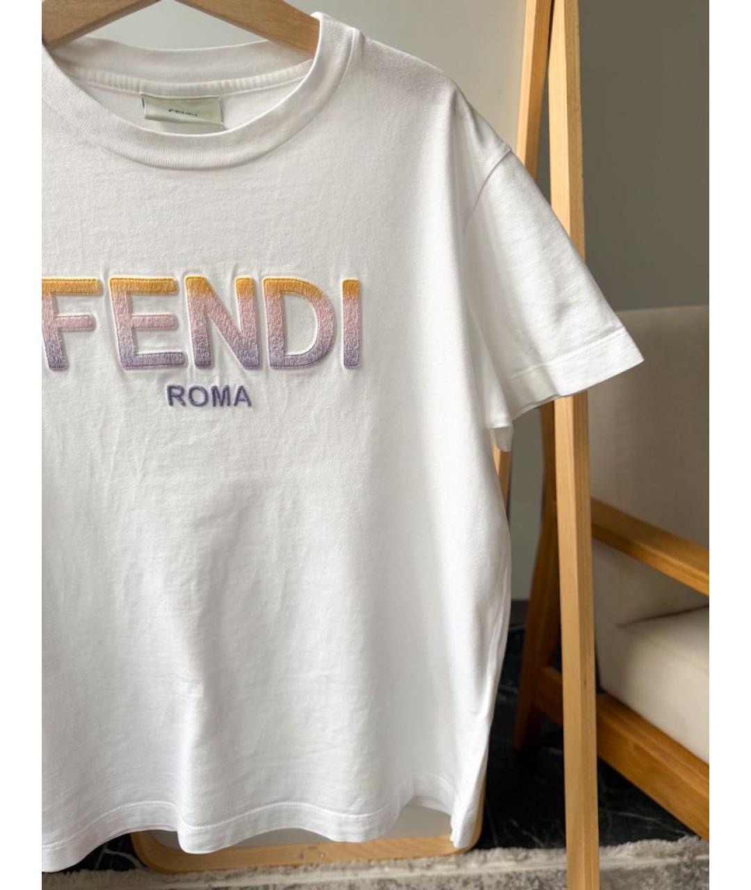 FENDI Белый хлопковый детская футболка / топ, фото 4