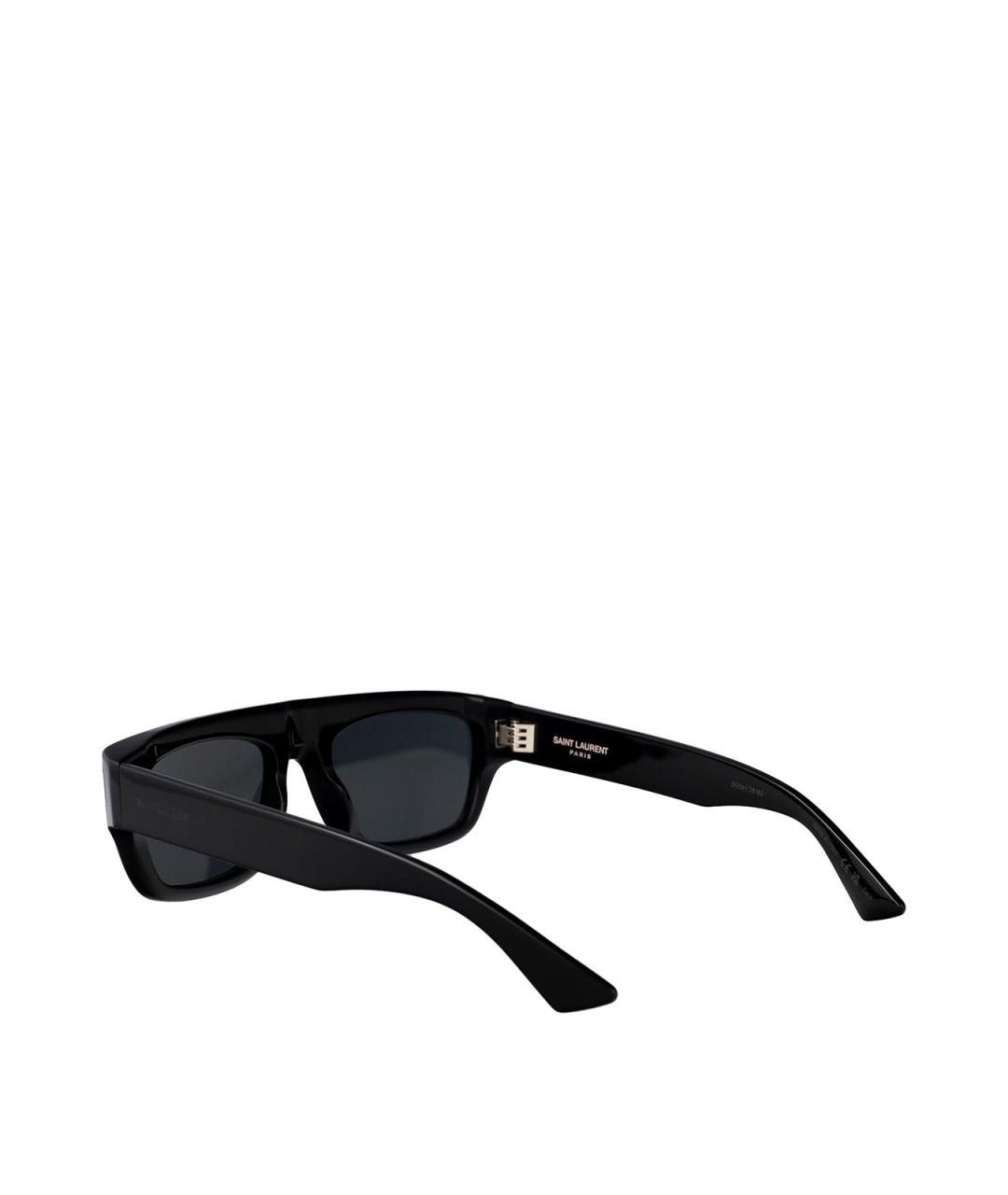 SAINT LAURENT Черные пластиковые солнцезащитные очки, фото 4