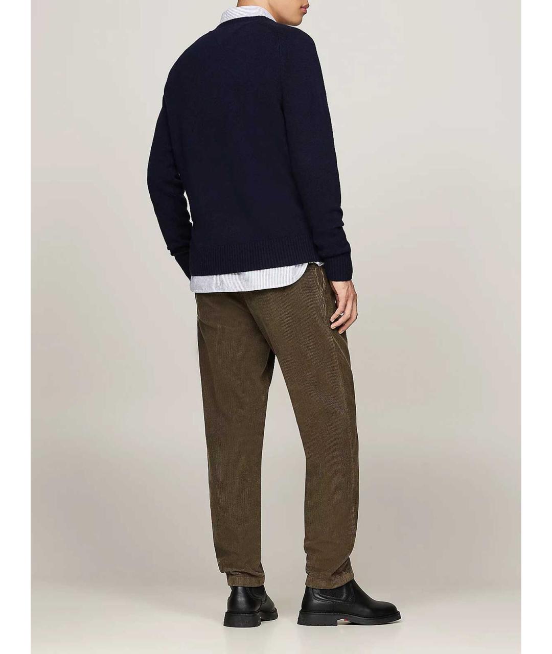 TOMMY HILFIGER Синий шерстяной джемпер / свитер, фото 3