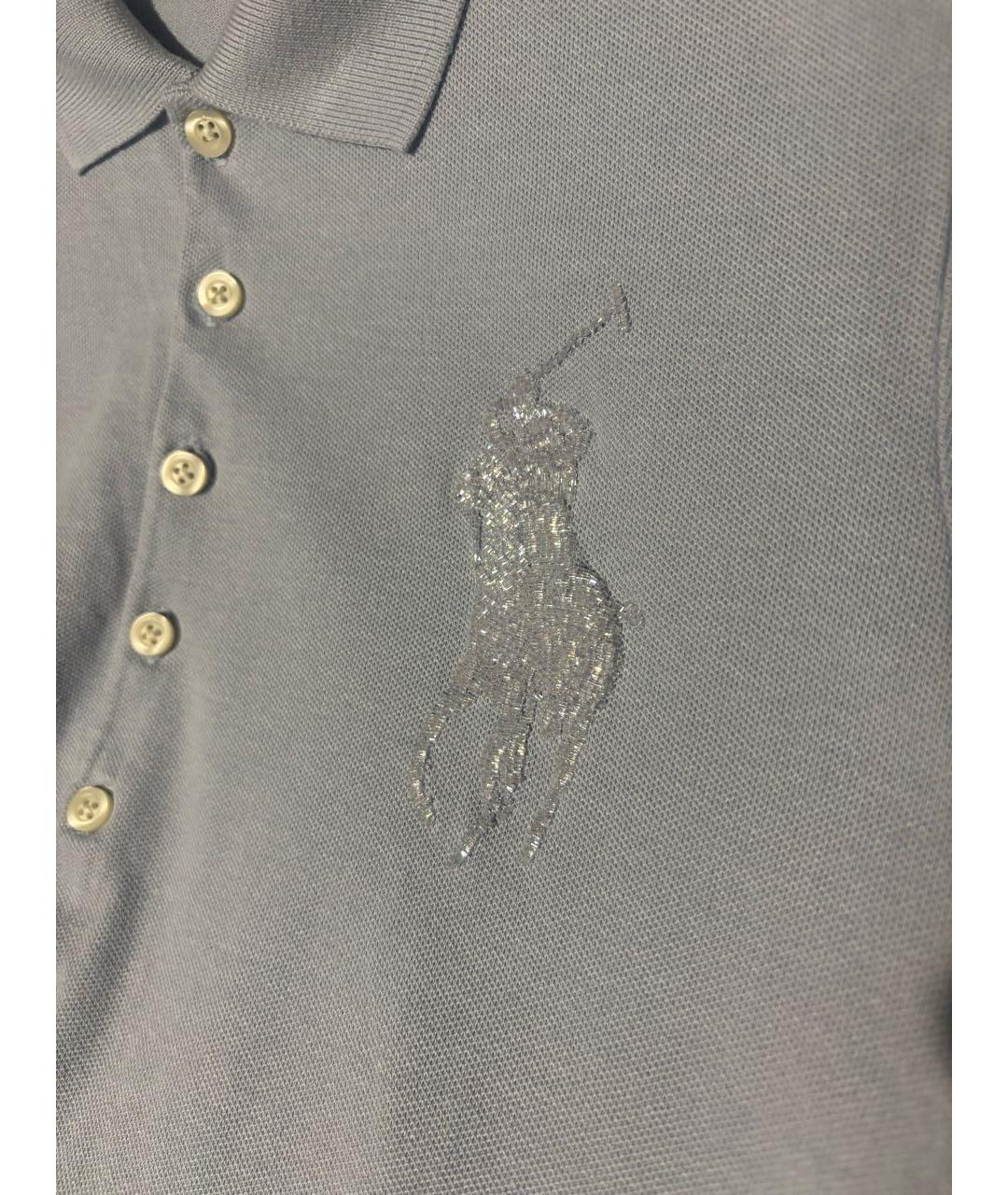 RALPH LAUREN Голубая хлопко-эластановая рубашка, фото 4
