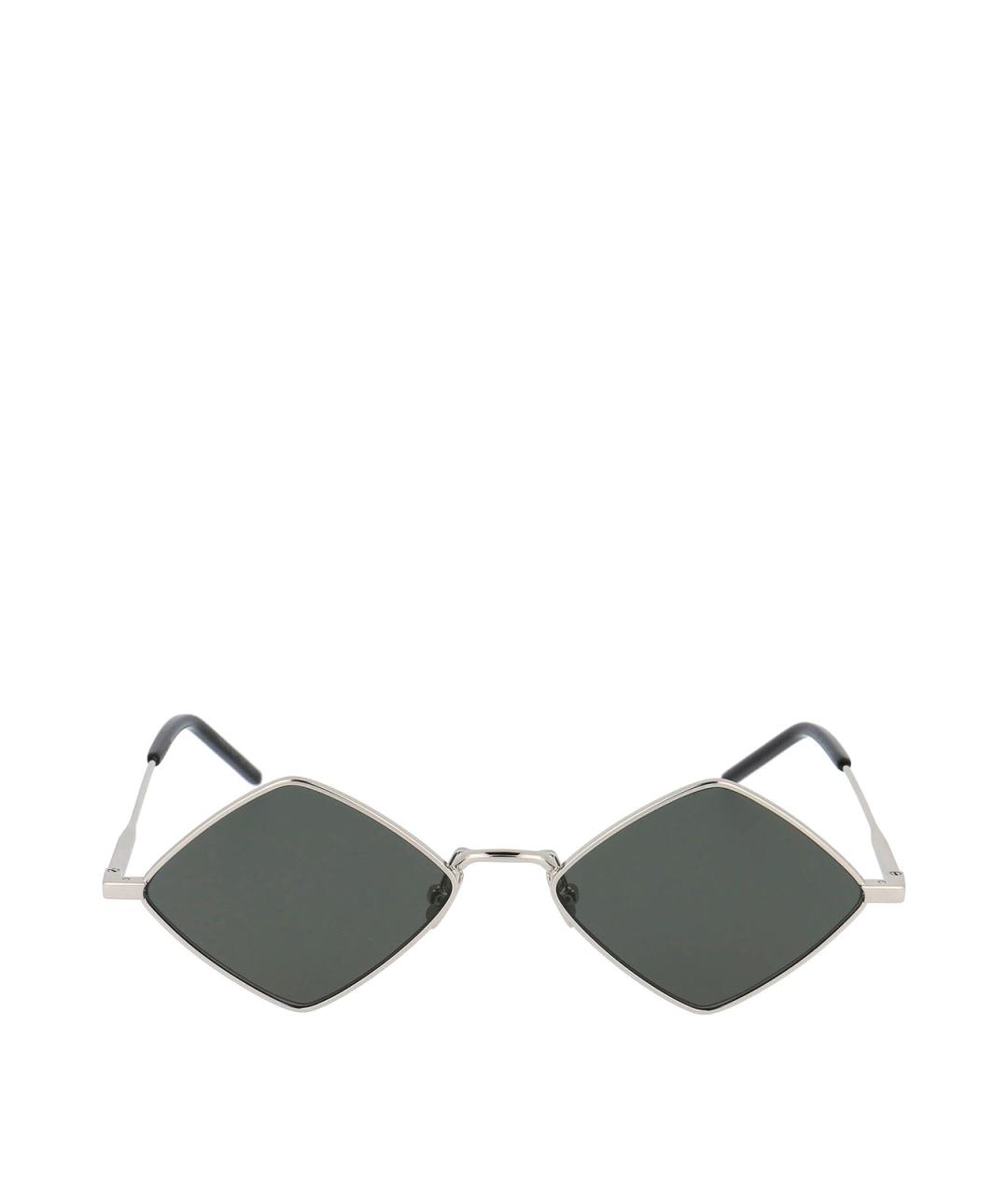 SAINT LAURENT Серебряные металлические солнцезащитные очки, фото 1