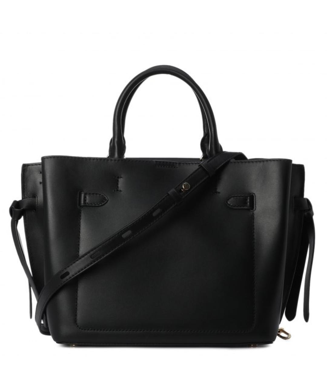 MICHAEL KORS Черная кожаная сумка тоут, фото 4