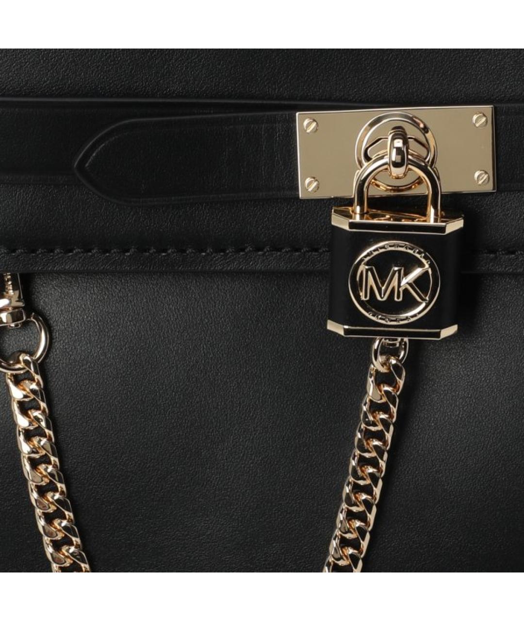 MICHAEL KORS Черная кожаная сумка тоут, фото 5