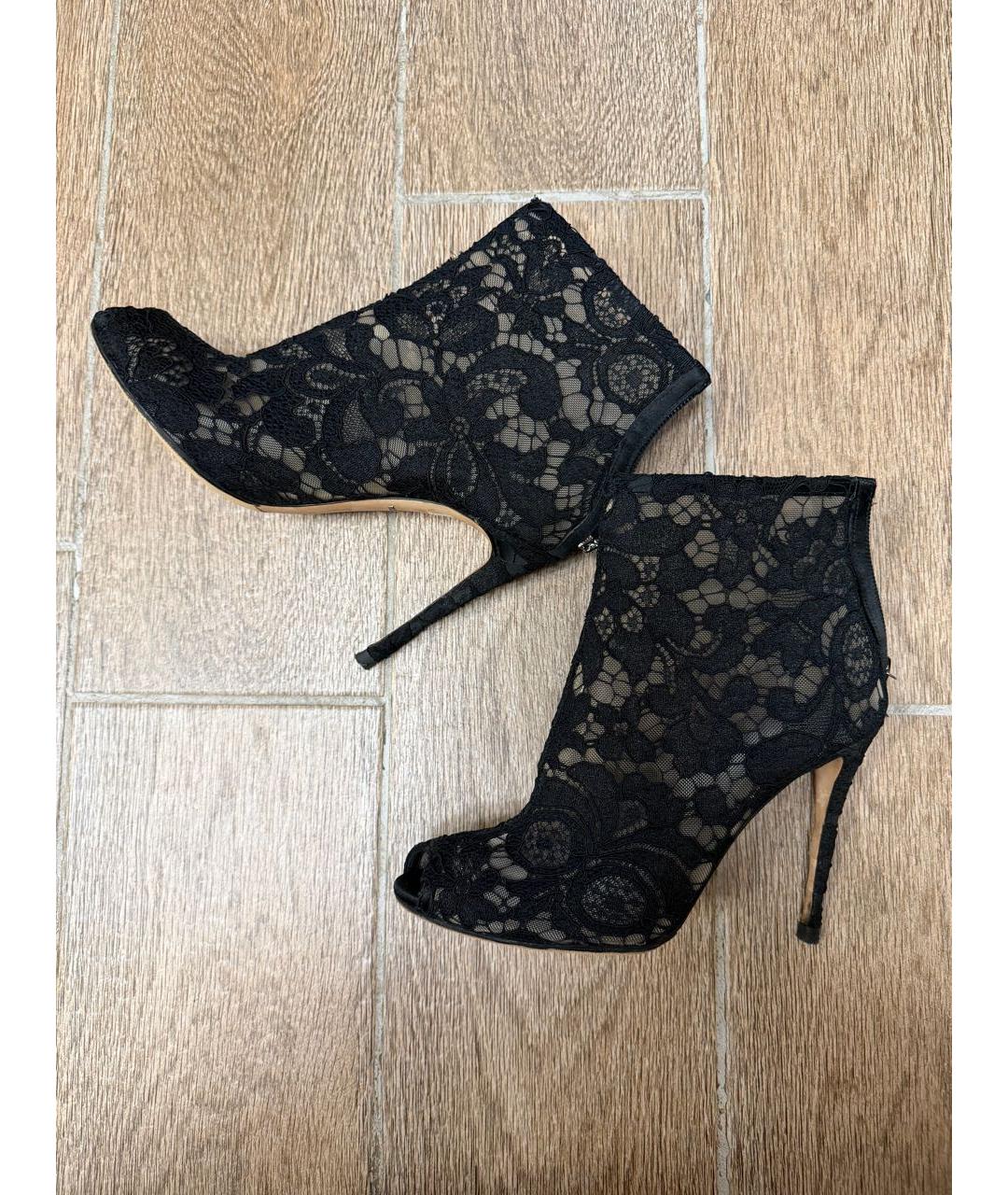 DOLCE&GABBANA Черные текстильные ботильоны, фото 5