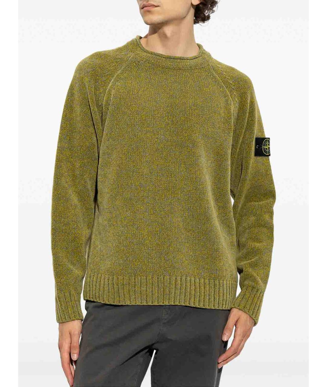 STONE ISLAND Зеленый джемпер / свитер, фото 4