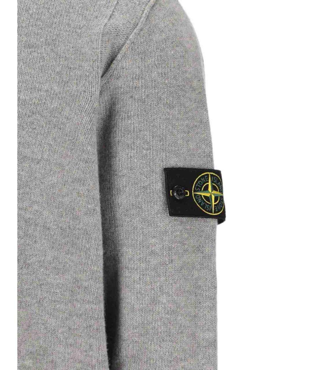 STONE ISLAND Серый шерстяной джемпер / свитер, фото 3
