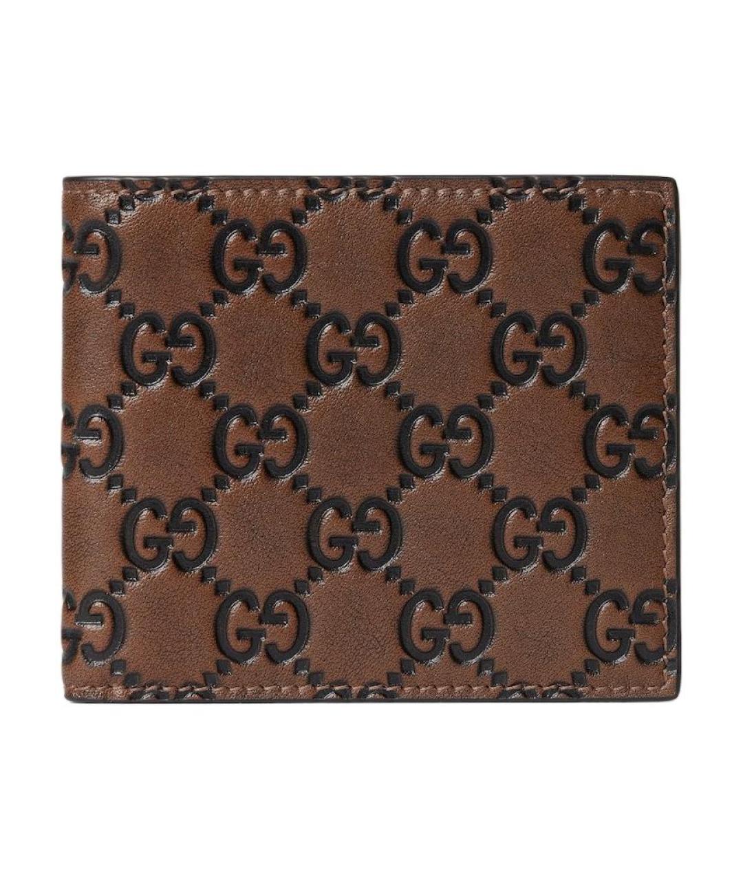 GUCCI Коричневый кожаный кошелек, фото 1