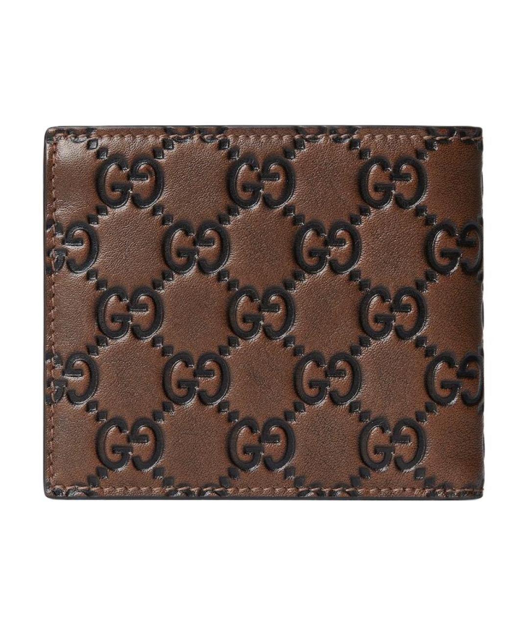 GUCCI Коричневый кожаный кошелек, фото 5