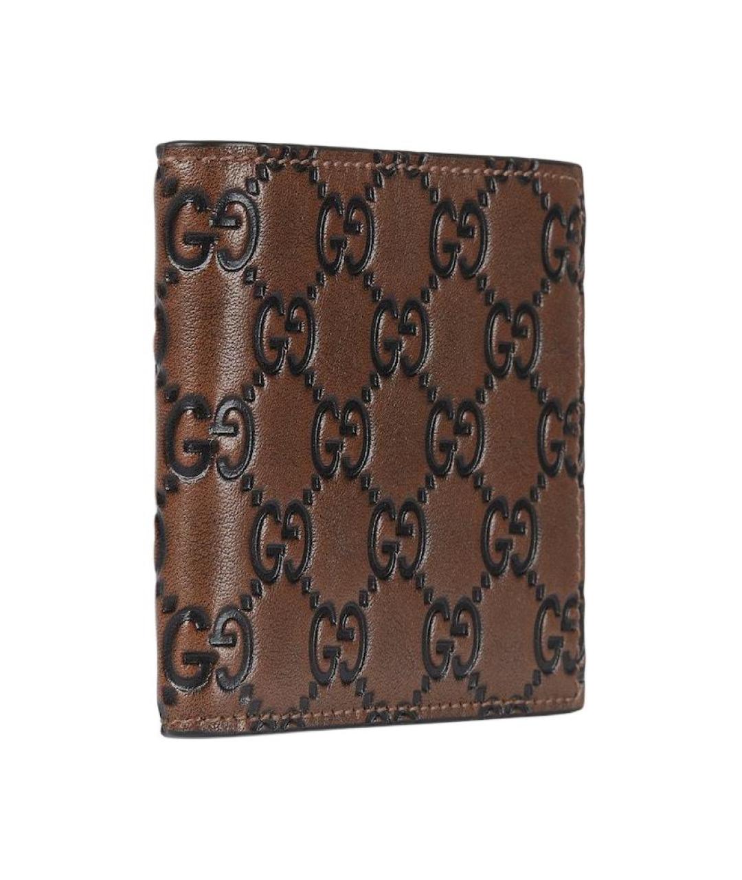 GUCCI Коричневый кожаный кошелек, фото 3