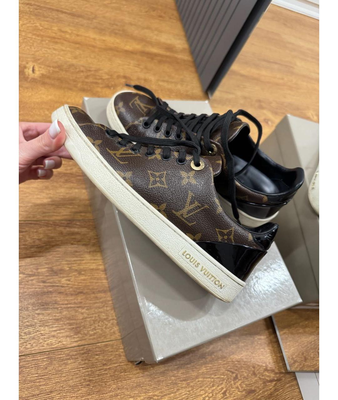 LOUIS VUITTON Коричневые кеды, фото 3