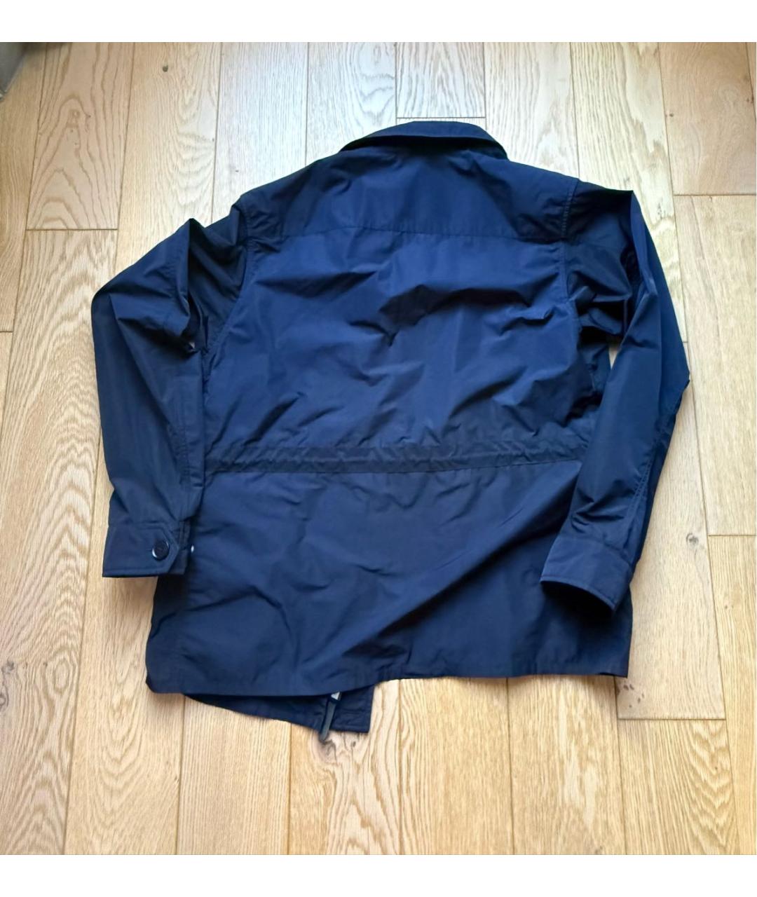 BURBERRY Темно-синяя полиэстеровая куртка, фото 2