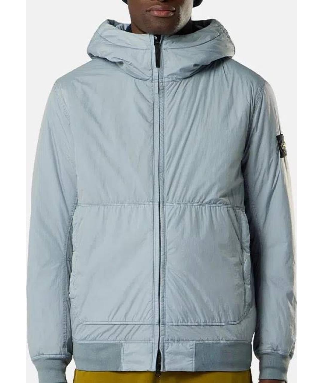 STONE ISLAND Голубая нейлоновая куртка, фото 3