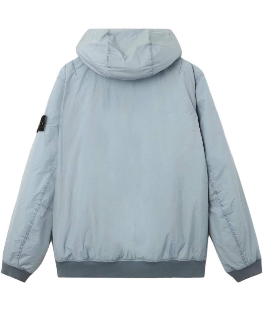 STONE ISLAND Голубая нейлоновая куртка, фото 2