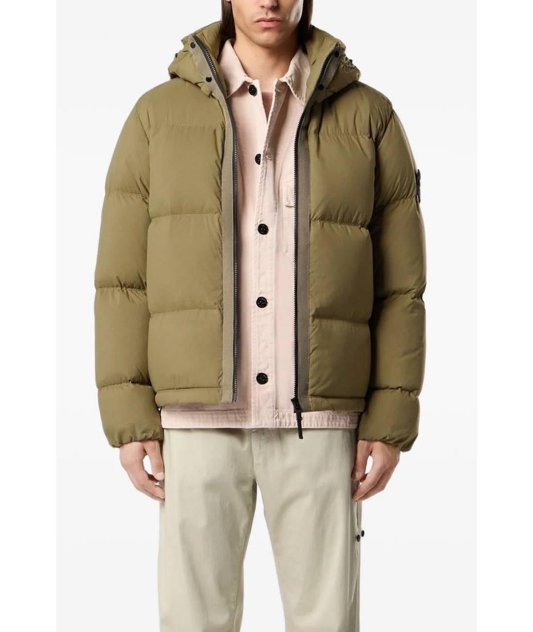 STONE ISLAND Хаки нейлоновая куртка, фото 2