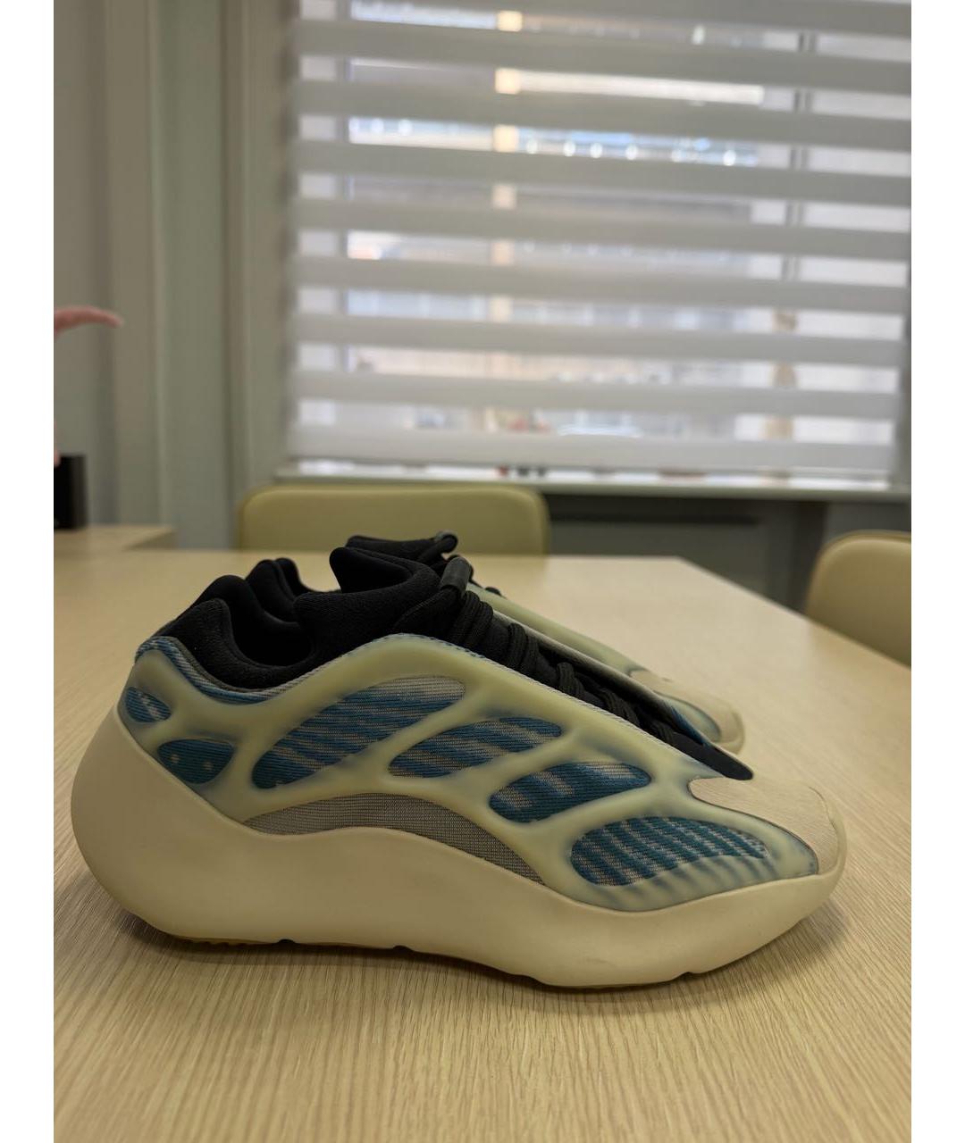 ADIDAS YEEZY Голубые текстильные кроссовки, фото 8