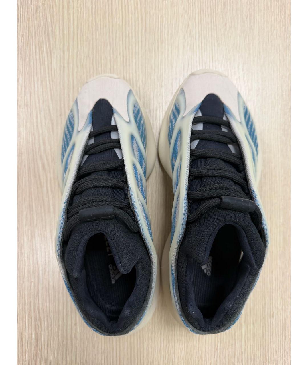 ADIDAS YEEZY Голубые текстильные кроссовки, фото 5
