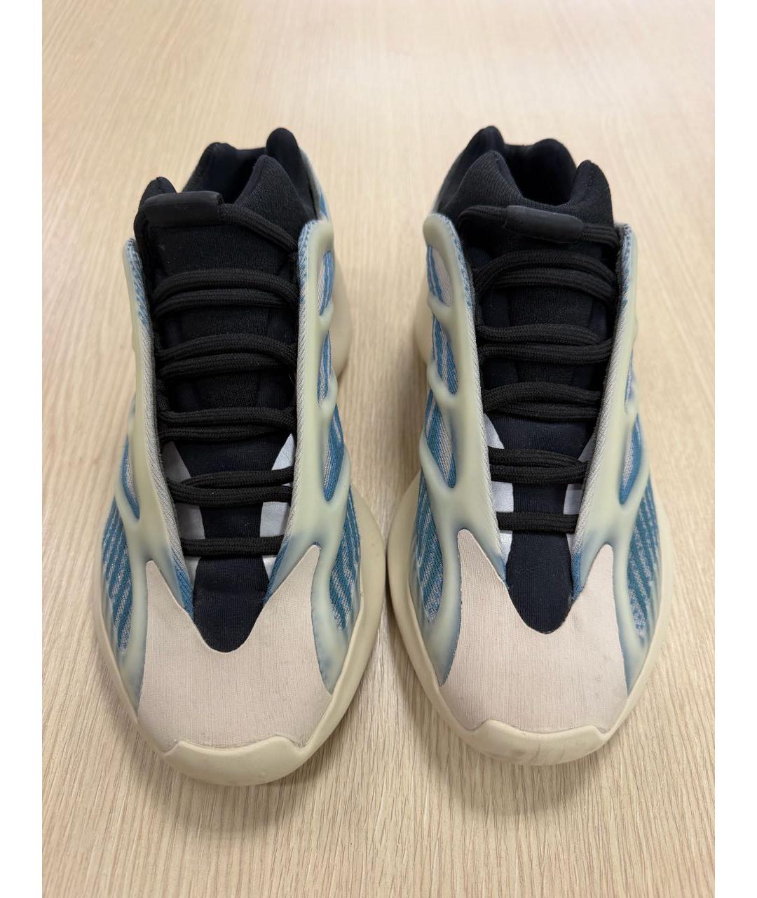 ADIDAS YEEZY Голубые текстильные кроссовки, фото 2