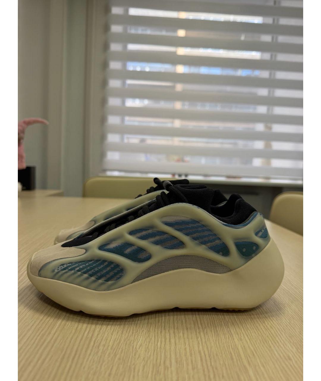 ADIDAS YEEZY Голубые текстильные кроссовки, фото 3