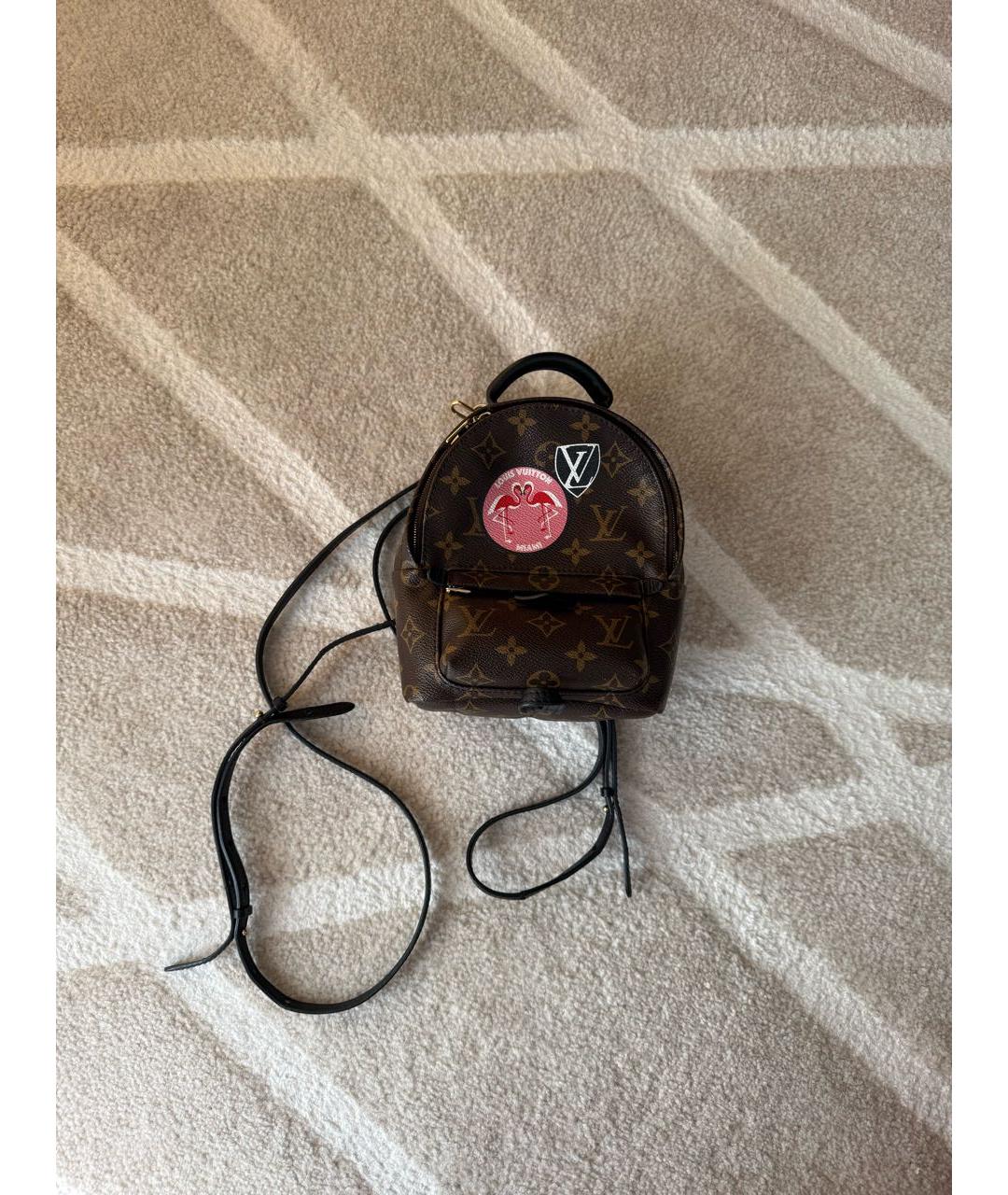LOUIS VUITTON Коричневый рюкзак из канвы, фото 5