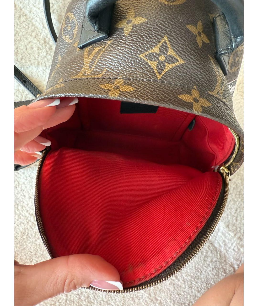 LOUIS VUITTON Коричневый рюкзак из канвы, фото 8