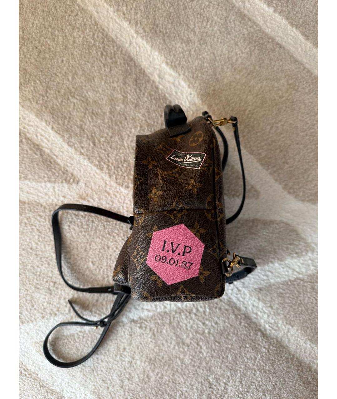 LOUIS VUITTON Коричневый рюкзак из канвы, фото 4