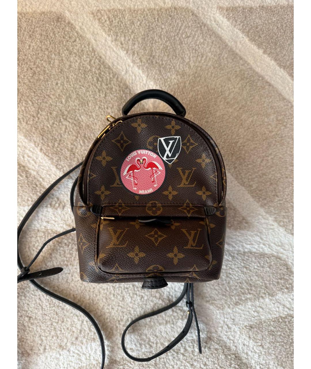 LOUIS VUITTON Коричневый рюкзак из канвы, фото 9