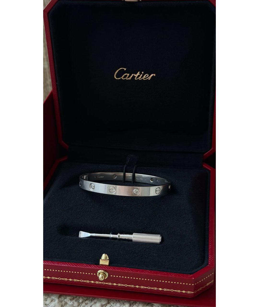 CARTIER Серебряный браслет из белого золота, фото 3