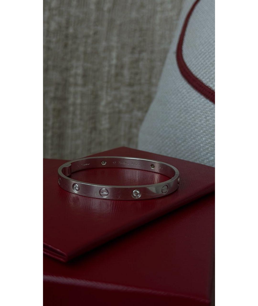 CARTIER Серебряный браслет из белого золота, фото 2