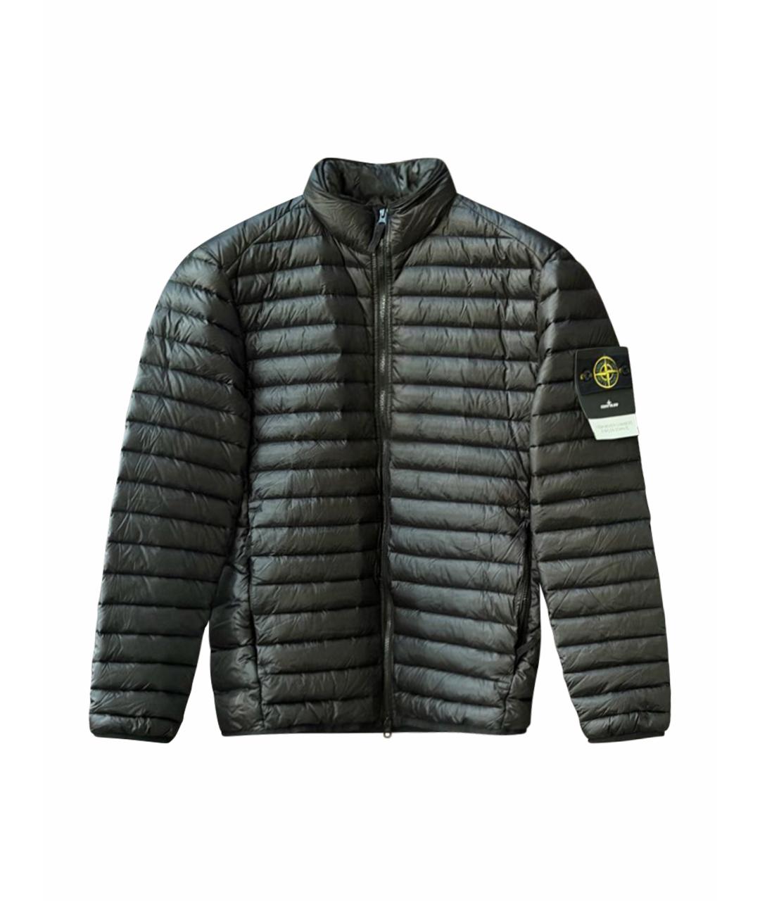 STONE ISLAND Черный нейлоновый пуховик, фото 1