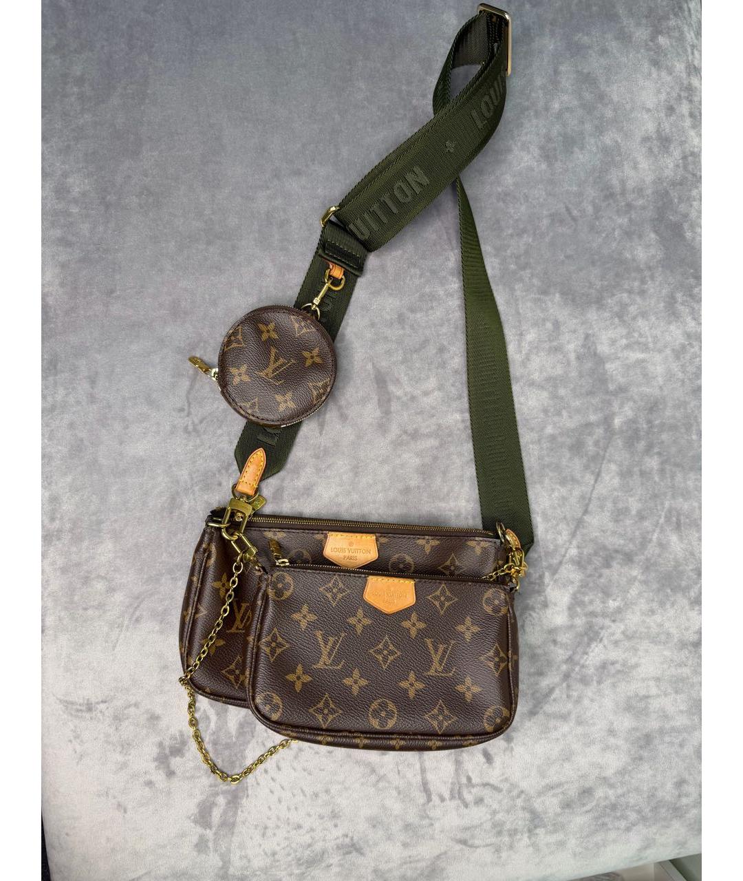 LOUIS VUITTON Коричневая сумка через плечо из канвы, фото 4