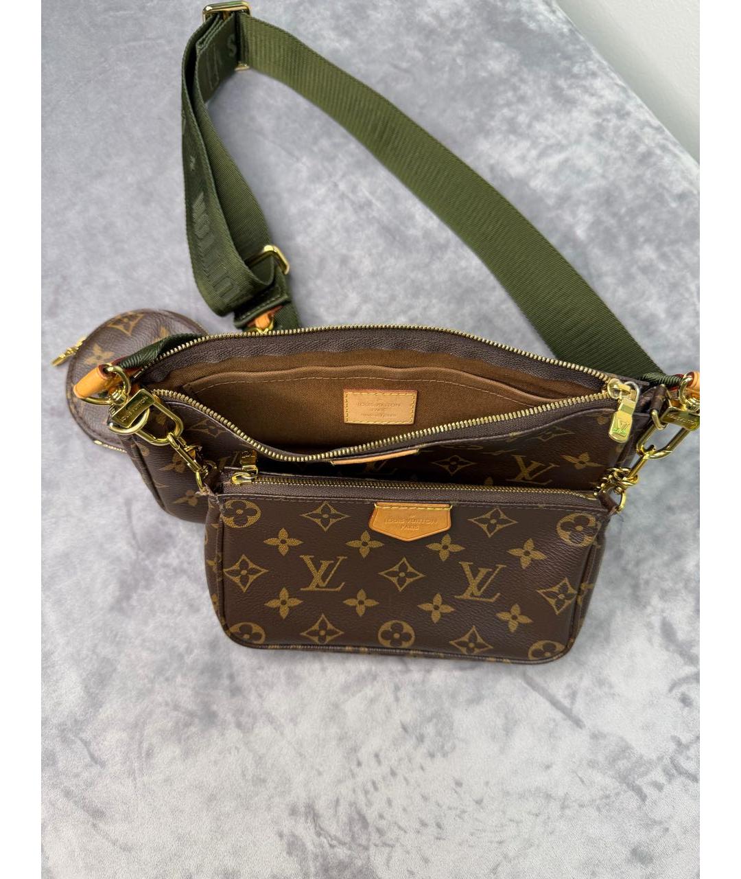 LOUIS VUITTON Коричневая сумка через плечо из канвы, фото 2