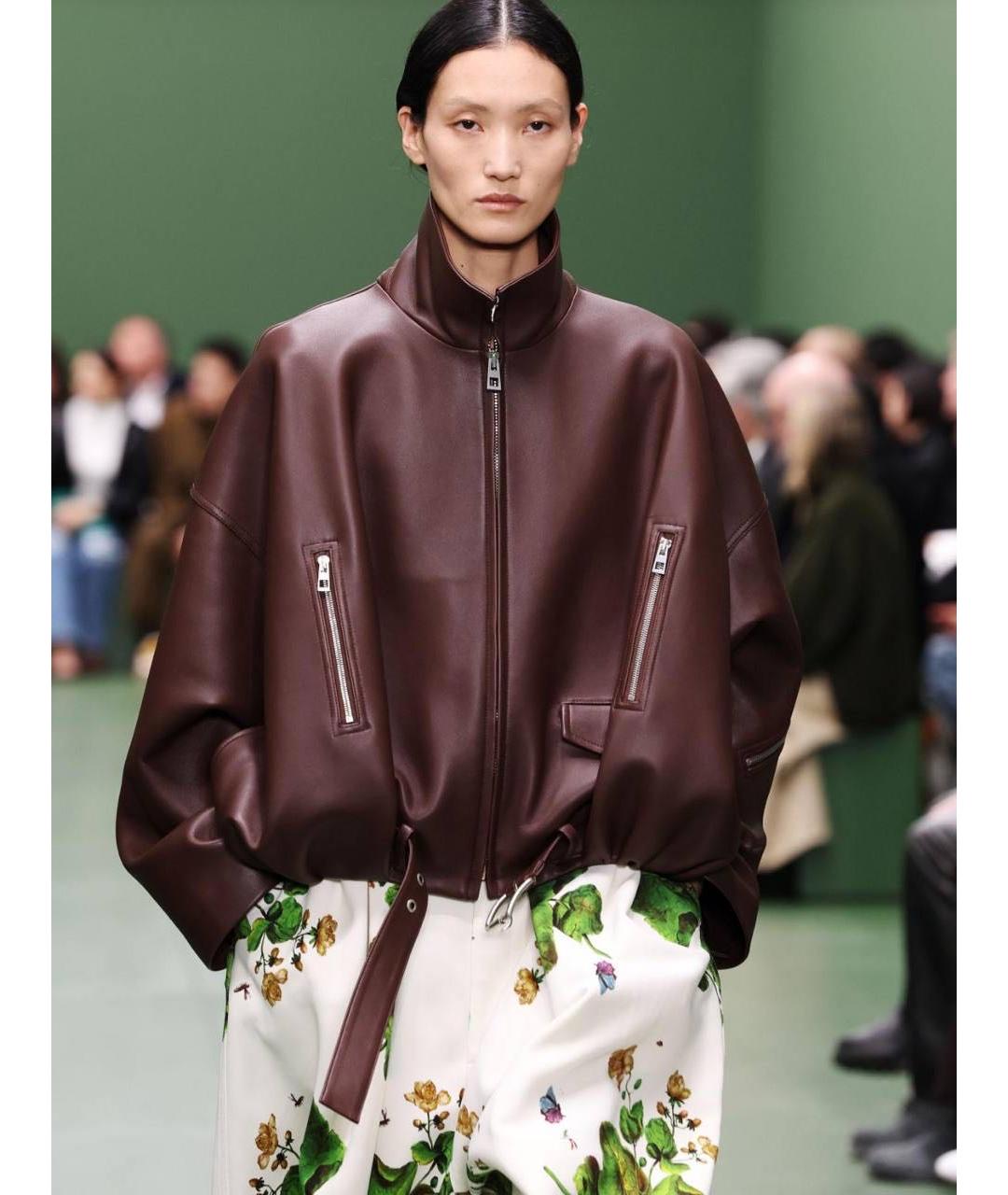 LOEWE Коричневая кожаная куртка, фото 2