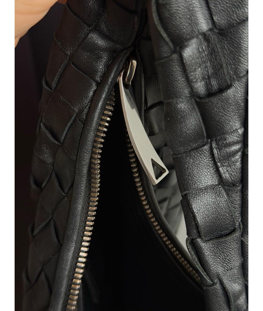 BOTTEGA VENETA Черная кожаная сумка с короткими ручками, фото 4