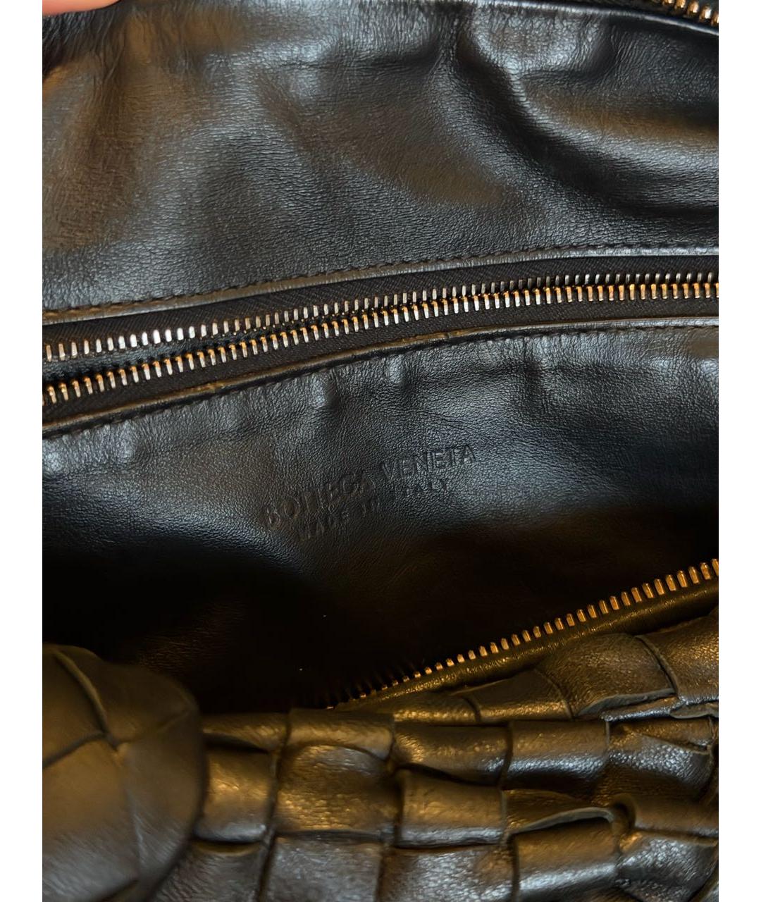 BOTTEGA VENETA Черная кожаная сумка с короткими ручками, фото 3