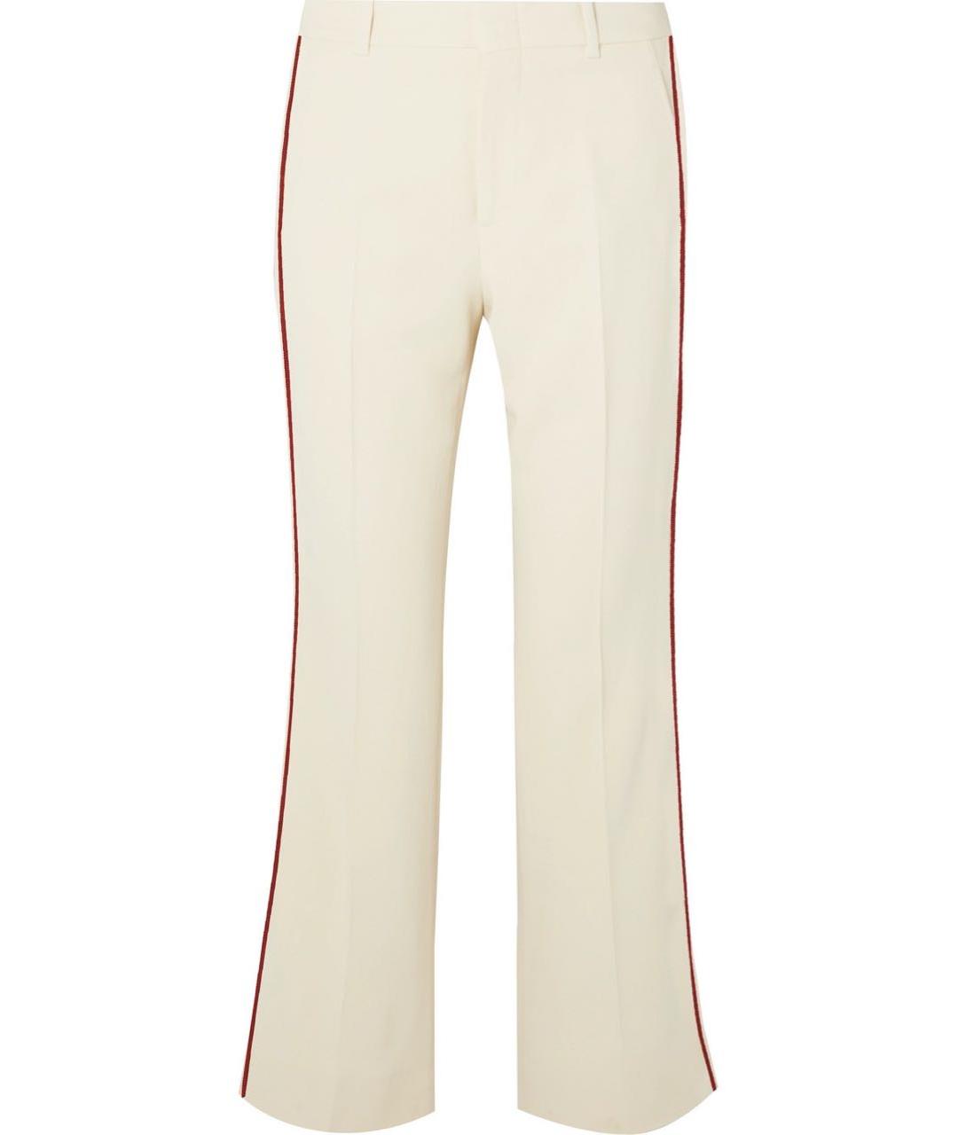 GUCCI Бежевые вискозные брюки узкие, фото 1