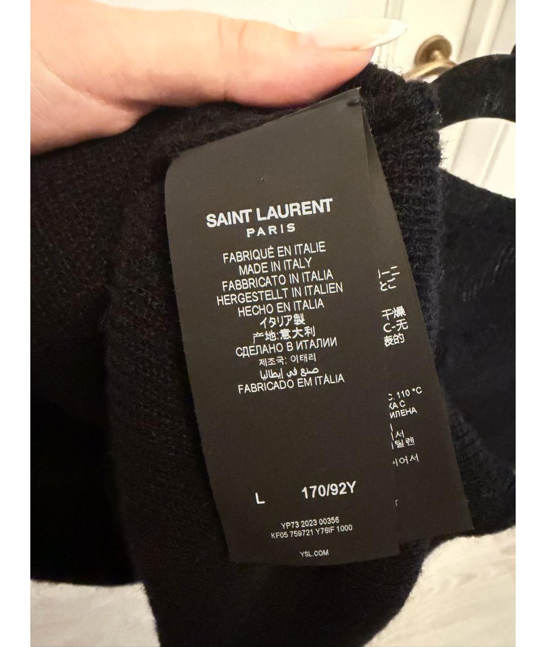 SAINT LAURENT Черный джемпер / свитер, фото 5