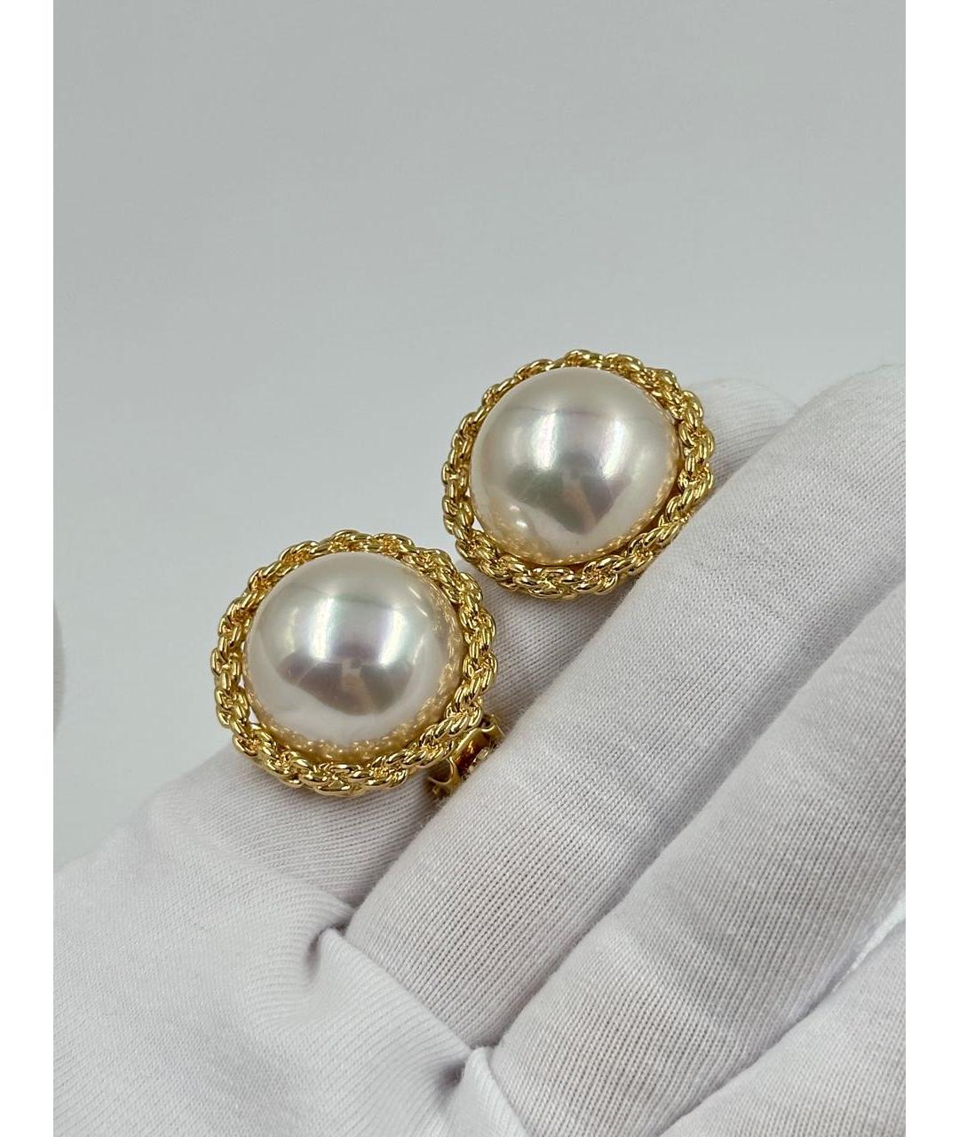 NINA RICCI Белые позолоченные клипсы, фото 6